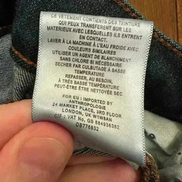 Anthropologie Pilcro & The Letterpress High-Rise Denim Legging Size 27 Fray Hem - Picture 5 of 10